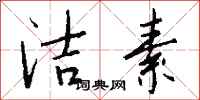 钱沛云洁素行书怎么写