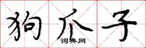 周炳元狗爪子楷书怎么写