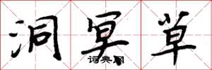 周炳元洞冥草楷书怎么写