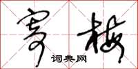 王冬龄寄梅草书怎么写