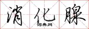 田英章消化腺行书怎么写