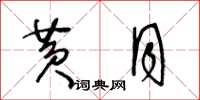 王冬龄黄月草书怎么写