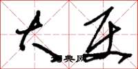 刘少英大使草书怎么写