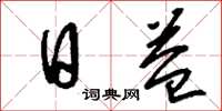 刘少英日益草书怎么写
