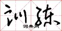 刘少英训练草书怎么写