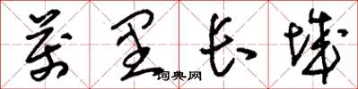 刘少英万里长城草书怎么写