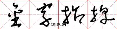 刘少英金字招牌草书怎么写