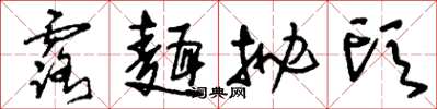 刘少英露面抛头草书怎么写