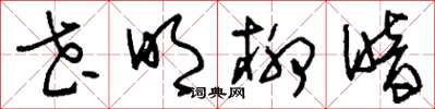 刘少英花明柳暗草书怎么写