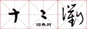 刘少英十二衢草书怎么写