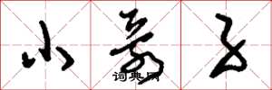 刘少英小哥子草书怎么写