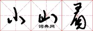 刘少英小山眉草书怎么写