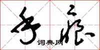 刘少英手痕草书怎么写