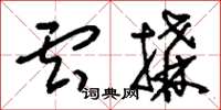 刘少英云构草书怎么写