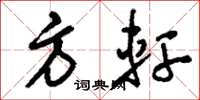 刘少英方轩草书怎么写
