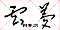 刘少英云梦草书怎么写