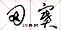 刘少英田窦草书怎么写