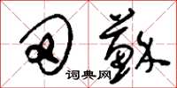 刘少英田苏草书怎么写