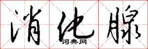 钱沛云消化腺行书怎么写