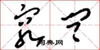 刘少英穷问草书怎么写