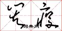刘少英灾疫草书怎么写