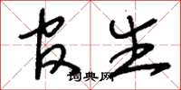 刘少英官生草书怎么写