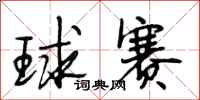 段相林球赛行书怎么写
