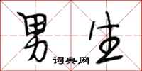 段相林男生行书怎么写