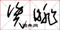 刘少英凭眺草书怎么写