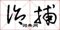 刘少英治捕草书怎么写