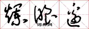 刘少英烂眼边草书怎么写