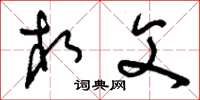 刘少英相父草书怎么写