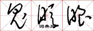 刘少英鬼眨眼草书怎么写
