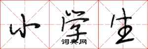 段相林小学生行书怎么写