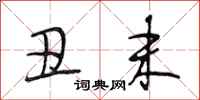 段相林丑末行书怎么写