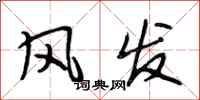 段相林风发行书怎么写