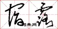 刘少英宿露草书怎么写