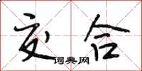 段相林交合行书怎么写