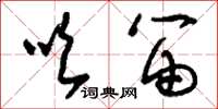 刘少英吹笛草书怎么写