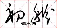 刘少英初秋草书怎么写