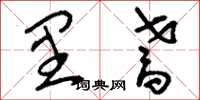 刘少英里耆草书怎么写