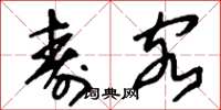 刘少英寿客草书怎么写
