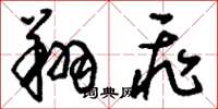 刘少英翔飞草书怎么写