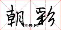 段相林朝彩行书怎么写