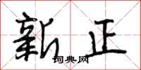 段相林新正行书怎么写