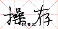 段相林操存行书怎么写