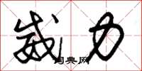 朱锡荣威力草书怎么写