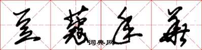 朱锡荣豆蔻年华草书怎么写