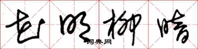 朱锡荣花明柳暗草书怎么写