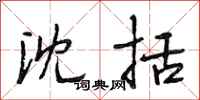 段相林沈括行书怎么写